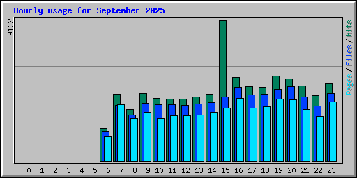 Hourly usage for September 2025